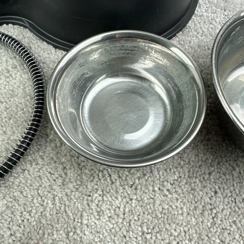 K&H Pet Products Thermo-Kitty Café Outdoor Heated Cat Food and‎ Water Bowls